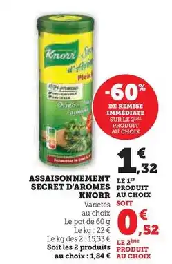Hyper U Knorr - assassionement secret d'aromes offre