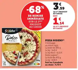 Bi1 SODEBO Pizza offre