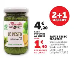 Bi1 FLORELLI Sauce pesto offre