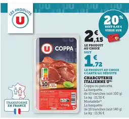 Bi1 U Charcuteroe italienne offre