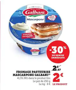 Bi1 GALBANI Fromage pasteurise mascarpone offre