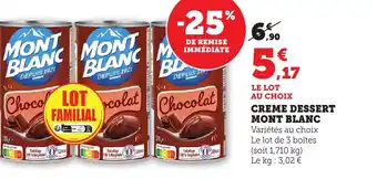 Bi1 MONT BLANC Creme dessert offre