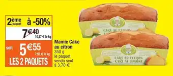Migros Mamie cake au citron offre