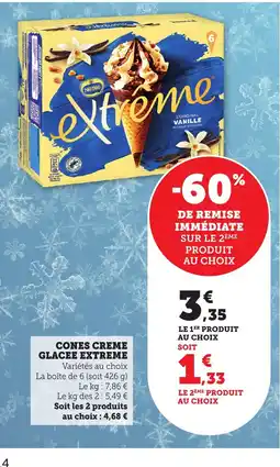 Bi1 EXTREME Cones creme glacee offre