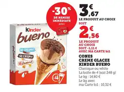 Bi1 KINDER BUENO Cones creme glacee offre