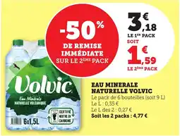Bi1 VOLVIC Eau minerale naturelle offre