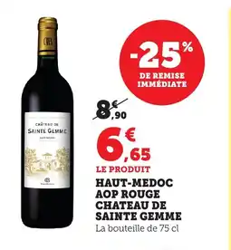 Bi1 CHATEAU DE SAINTE GEMME Haut-medoc aop rouge offre