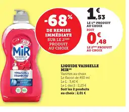 Bi1 MIR Liquide vaisselle offre