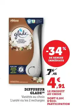 Bi1 GLADE Diffuseur offre