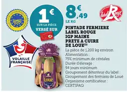 Bi1 Pintade fermiere label rouge igp maine prete a cuire offre