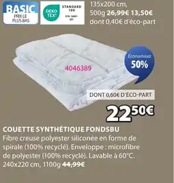 JYSK Couette synthétique fondsbu offre