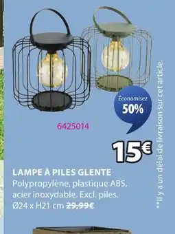 JYSK Lampe à piles glente offre
