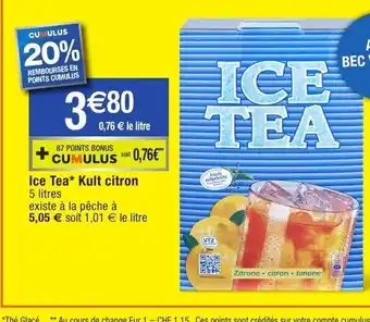 Migros Ice tea kult citron offre