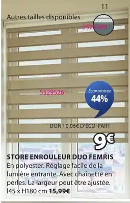 JYSK Store enrouleur duo femris offre