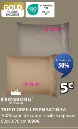 JYSK Taie d'oreiller en satin ea offre