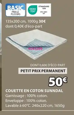 JYSK Couette en coton sunndal offre