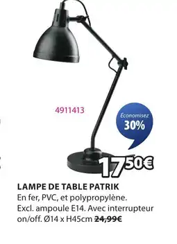 JYSK Lampe de table patrik offre