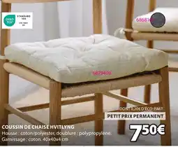 JYSK Coussin de chaise hvitlyng offre