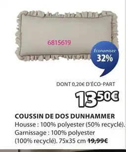 JYSK Coussin de dos dunhammer offre