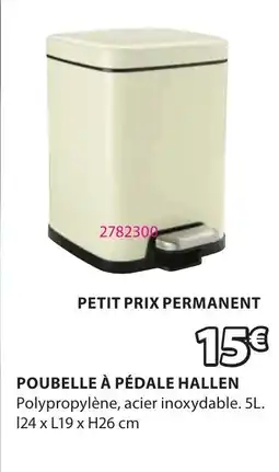 JYSK Poubelle à pédale hallen offre