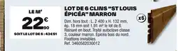 Brico Dépôt Lot de 6 clins st louis épicéa marron offre