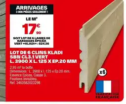 Brico Dépôt Lot de 6 clins kladi offre