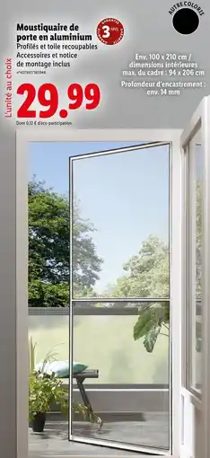 Lidl Moustiquaire de porte en aluminium offre
