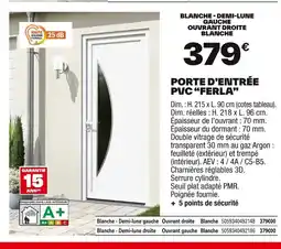 Brico Dépôt Porte d'entrée pvc ferla offre