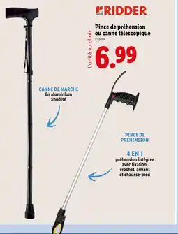 Lidl Pince de préhension ou canne télescopique offre