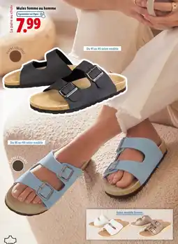 Lidl Mules femme ou homme offre