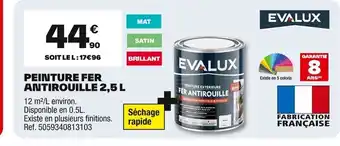 Brico Dépôt EVALUX Peinture fer antirouille offre