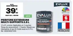 Brico Dépôt EVALUX Peinture exterieure multi-supports offre