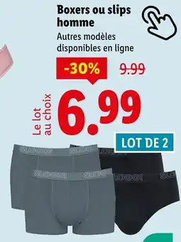 Lidl Boxers ou slips homme offre