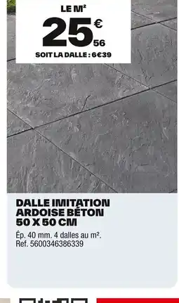 Brico Dépôt Dalle imitation ardoise béton offre