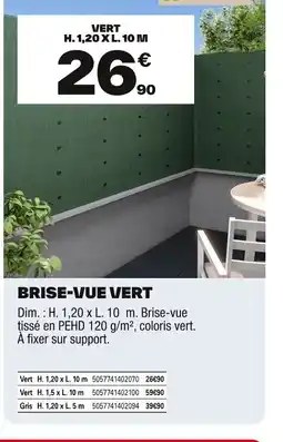 Brico Dépôt Brise-vue vert offre