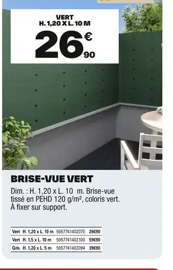Brico Dépôt Brise-vue vert offre