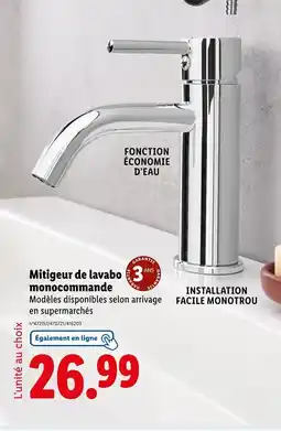 Lidl Mitigeur de lavabo monocommande offre