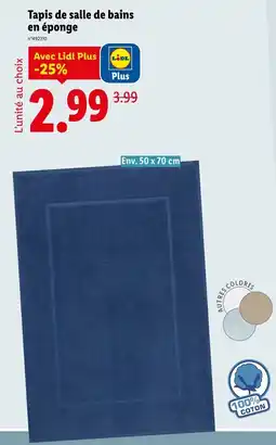 Lidl Tapis de salle de bains en éponge offre