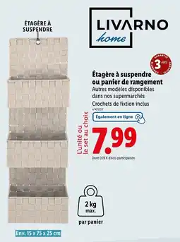 Lidl Étagère à suspendre ou panier de rangement offre