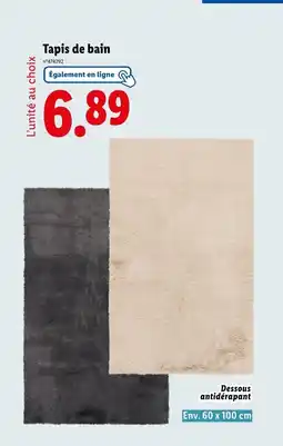 Lidl Tapis de bain offre