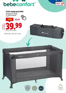 Lidl Lit de voyage pour bébé offre