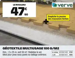 Brico Dépôt Géotextile multiusage offre