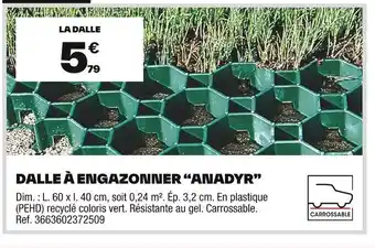 Brico Dépôt Dalle à engazonner anadyr offre