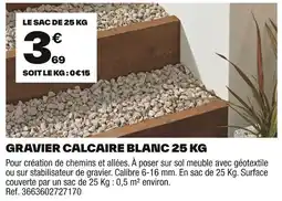 Brico Dépôt Gravier calcaire blanc offre