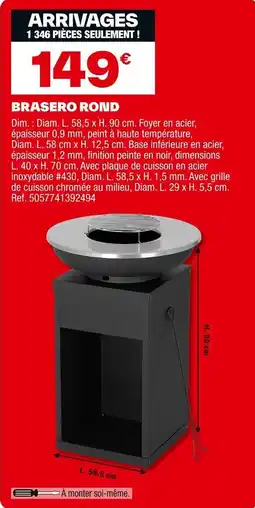 Brico Dépôt Brasero rond offre