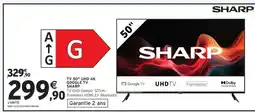 Intermarché Hyper TV 50'' UHD 4K GOOGLE TV SHARP offre