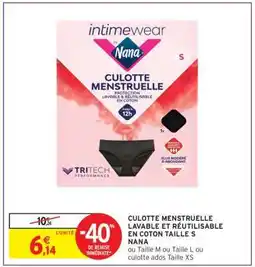 Culotte Menstruelle Lavable et Réutilisable en Coton Taille S Nana