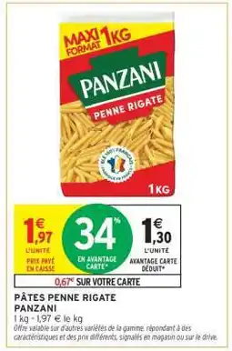 Intermarché Hyper Pâtes Penne Rigate Panzani offre