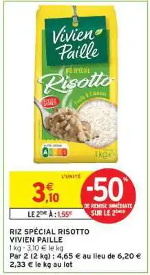 Intermarché Hyper Riz Spécial Risotto Vivien Paille offre