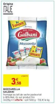 Intermarché Hyper Mozzarella Galbani offre
